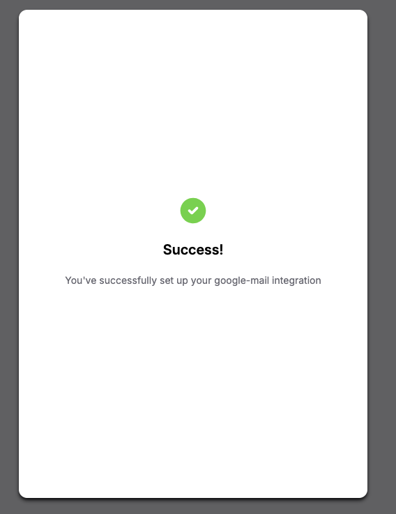 Successful Google Drive connection